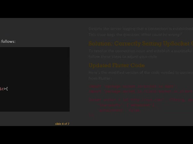 Establishing a Socket Connection at the Flutter End with the Socket.IO Client Library