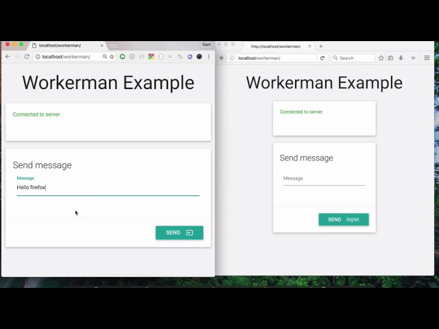 Websocket Workerman example