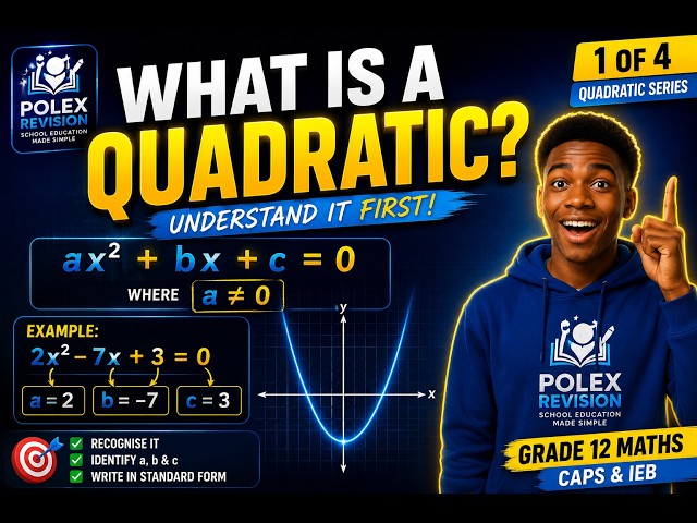 What Is a Quadratic Equation? | Grade 12 Maths CAPS & IEB | Part 1