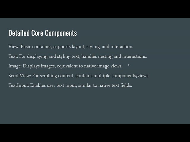Into to React Native Core Components and Native Components