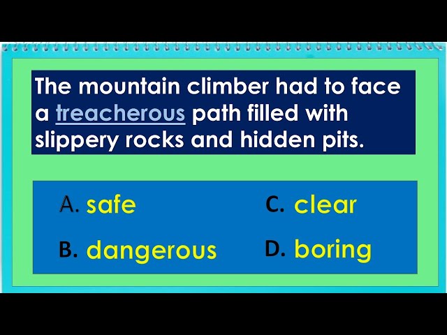 Vocabulary Test  - Context Clues