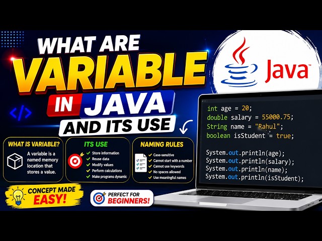 What is Variable in Java? | Java Variables Explained for Beginners | Tutorial #javaforbeginners