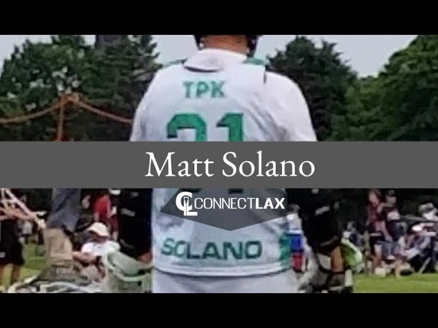 Matt Solano Lacrosse Highlights | NJ 2020 | Att