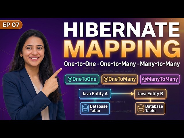 Hibernate Mapping Explained in One Video 🔥 (One-to-One, One-to-Many, Many-to-Many with Example)