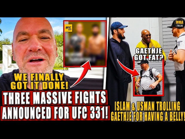 Three MASSIVE Fights ANNOUNCED for UFC 331 & Noche UFC! Usman & Makhachev TROLL Gaethje! Pereira-fan