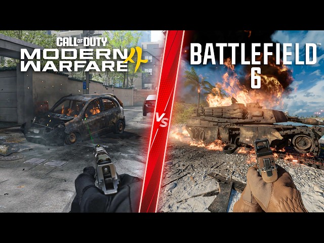 Modern Warfare 4 vs Battlefield 6 - Direct Comparison! Attention to Detail & Graphics! PC