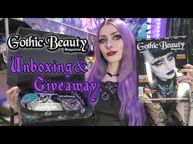 🖤 Gothic Beauty Box Unboxing & GIVEAWAY!! 🦇 Gothic Beauty Magazine # 59 🕷️