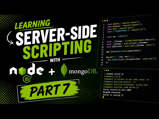 Learning Server-Side Scripting with Node.js & MongoDB — Part 7