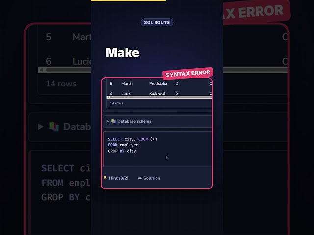 Get better at SQL in minutes #coding #tips #data