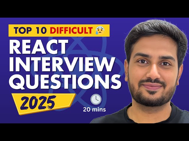 Top 10 React Interview Questions and Answers 2025🔹 ReactJS Interview Questions for Experienced Devs