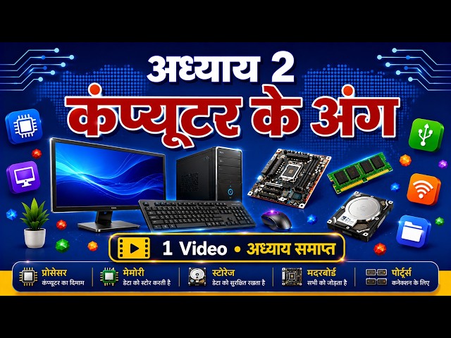 कंप्यूटर के अंग Chapter 2 ! कंप्यूटर एक परिचय। Book 📚 class ( 6,7,8 ) ...🌹🌹Bihar Board