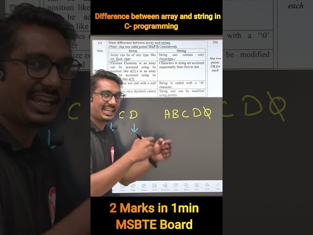 Difference between array and string in C | Akshay sir | PIC Diploma sem-2
