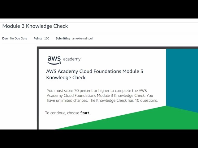 Module - 3 Knowledge Check|| AWS Academy Cloud Foundations #aws #awscloud #awscloudpractitioner