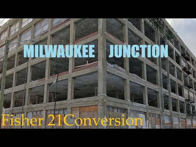 Detroit's Milwaukee Junction Fisher Body Plant 21 Conversion Progress. Piquette Ave. 60 Harper Apts.