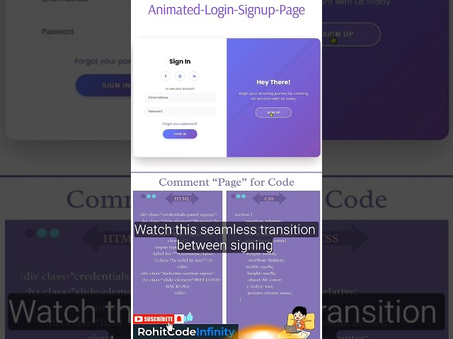 Animated Login Page Using HTML CSS & JavaScript | Modern UI
