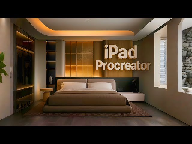 Stunning iPad Procreate Bedroom Render: Full Realistic Hand-Drawing Process! #ProcreateArt