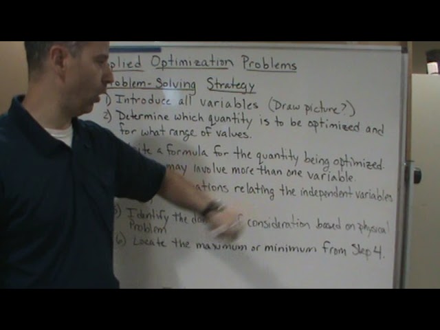 Calc1   Sec  4 7   Applied Optimization Problems   Problem Solving Strategy