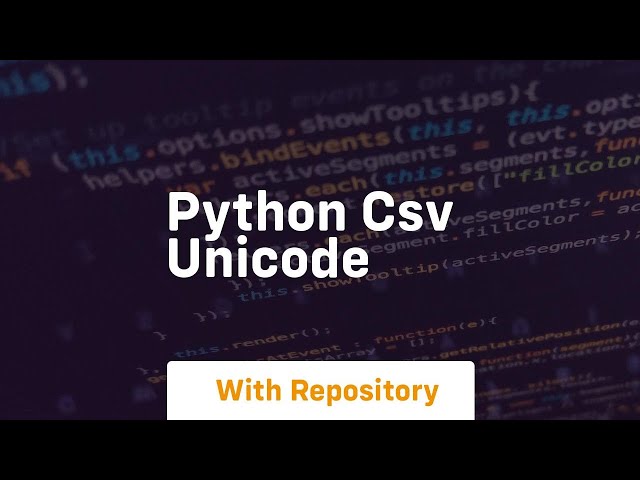 python csv unicode