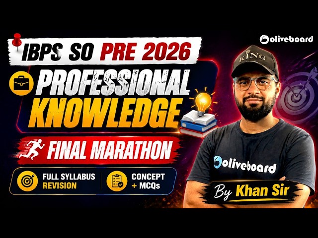 IBPS SO IT Officer Professional Knowledge Final Marathon 2026 | By Khan Sir | Oliveboard