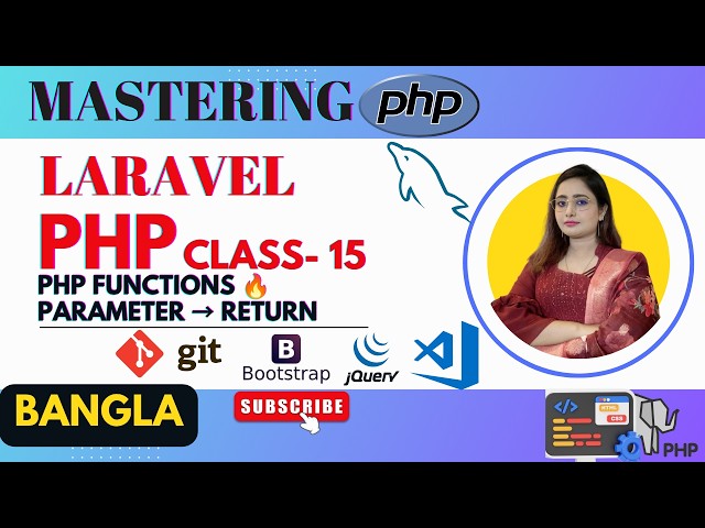 PHP Functions Explained 🔥 | Parameters, Arguments, Return & Reusable Functions | PHP Laravel