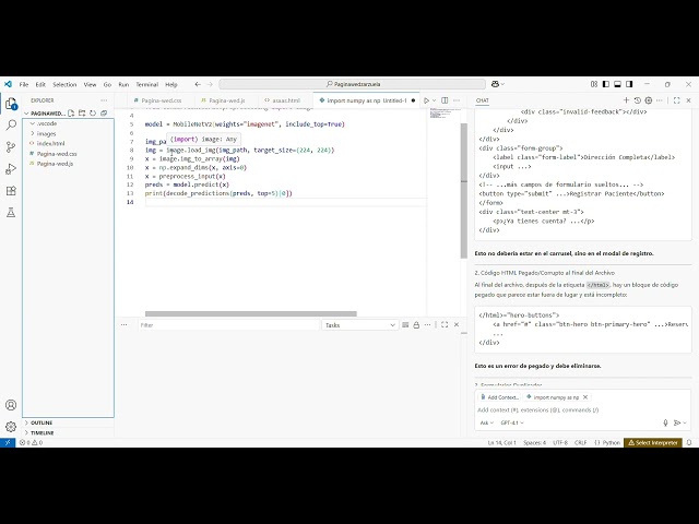 ● import numpy as np • Untitled 1   Paginawedzarzuela   Visual Studio Code 2025 08 12 00 58 57