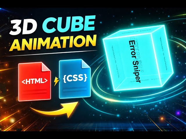 3D Cube Animation Using HTML & CSS | No JavaScript