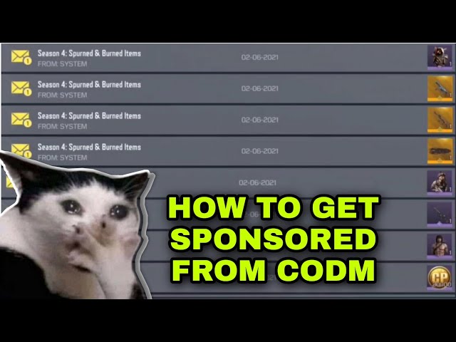 HOW TO GET SPONSORED FROM CODM