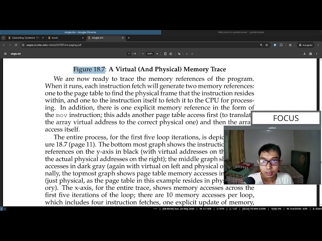 Live study: read along book "Operating Systems: Three Easy Pieces" (Part 103)