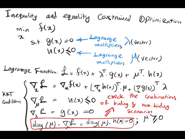 Lecture 14: Inequality Constrained Optimization