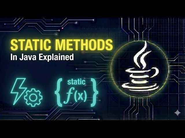 Static Methods in Java Explained | Java Tutorial for Beginners (Kannada) #21