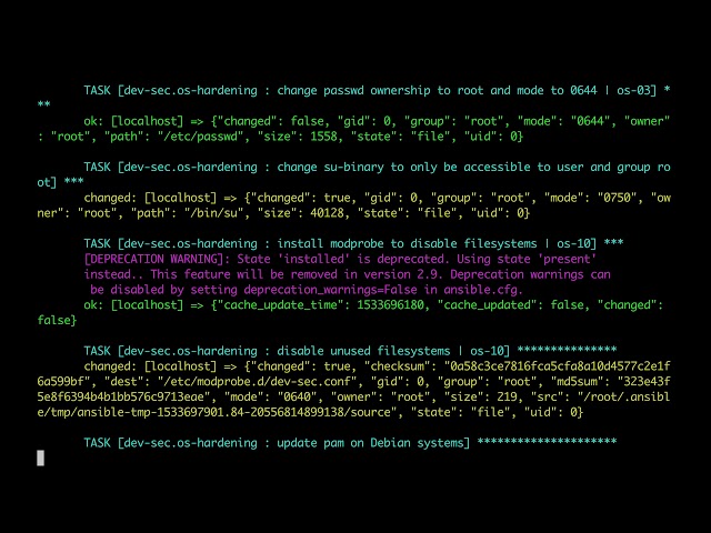 Test Kitchen - Converge with the role from dev-sec.io