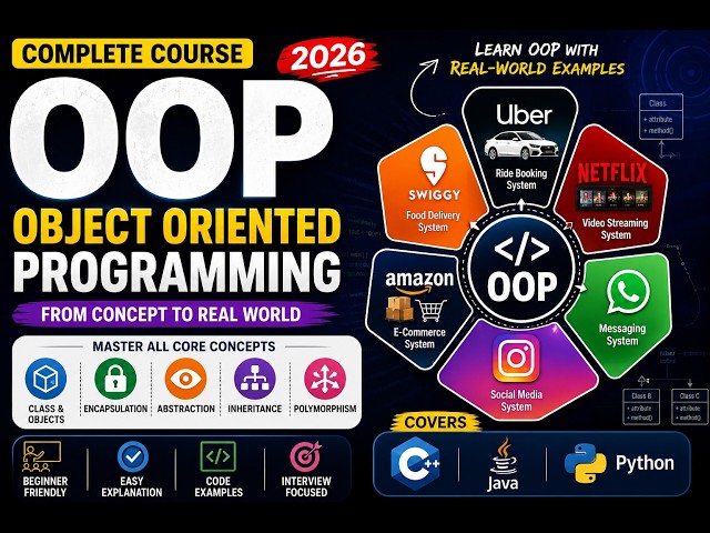 Object-Oriented Programming (OOP) Explained with Real-World Examples | Uber, Swiggy, Netflix | #oop