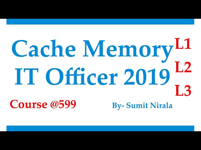 Type of Cache Memory | L1, L2 and L3