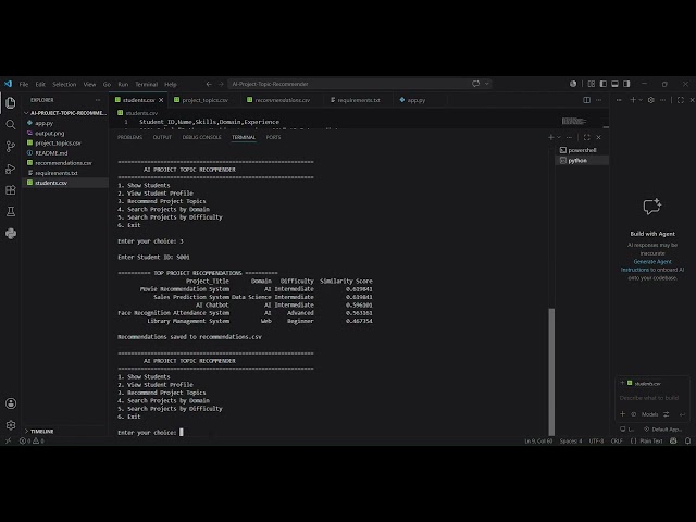 AI Project Topic Recommender