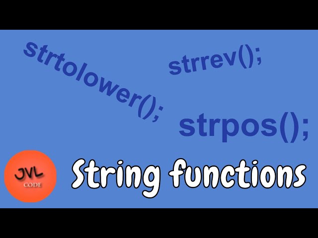 PHP Basic for beginners in Tamil - String functions | Lesson 11