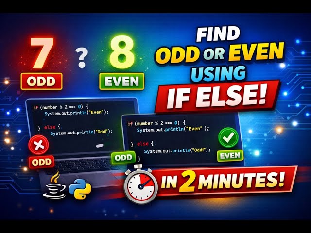 Find Odd or Even Using If Else 🔥 | Beginner Friendly