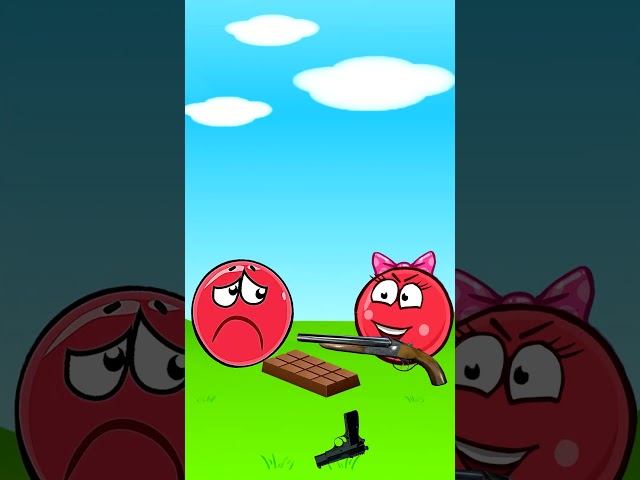 Red ball eating  chocolate.Red Ball 4 mukbang animation #shorts