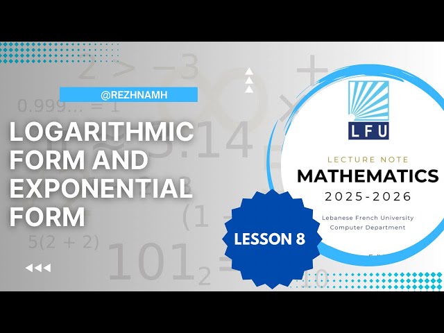 Logarithmic Function in kurdish: Converting Between Exponential and Logarithmic Form | Chapter 1