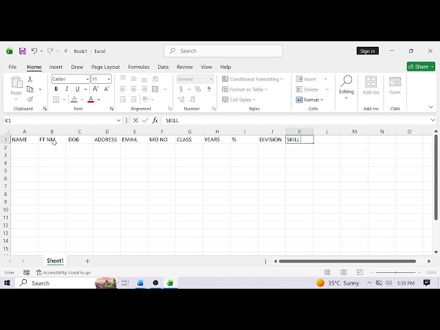 Mail merge wizard Excel sheets In Microsoft word ll Basic Computer course Microsoft word