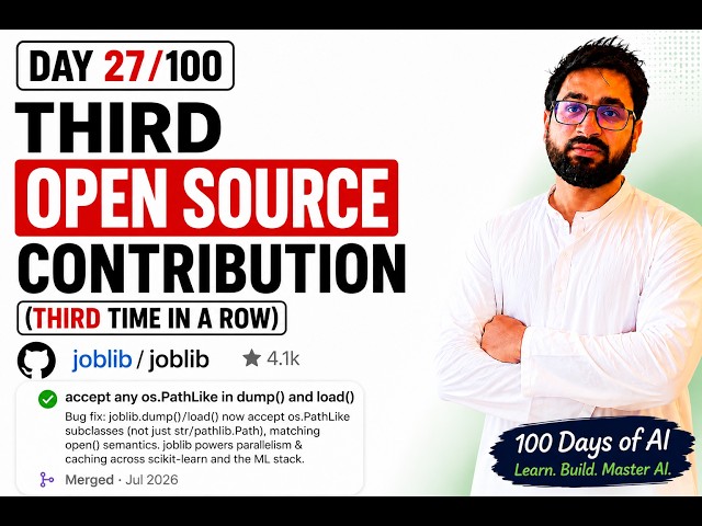 Third Open Source Contribution Merged 🚀 | joblib PR Accepted | My 100 Days of AI - Day 27