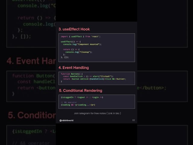 ReactJS Cheat Sheet — Essential React Concepts Every Developer Should Know
