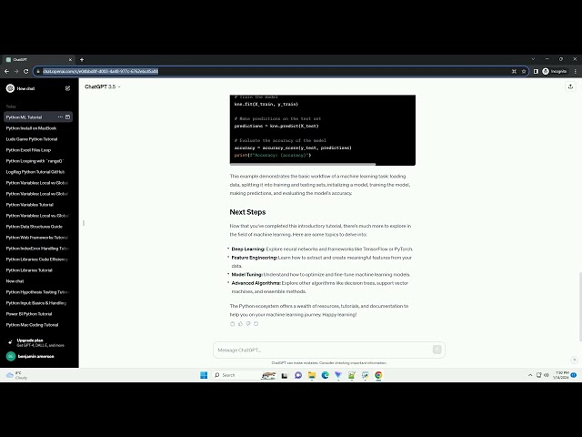 machine learning in python free course