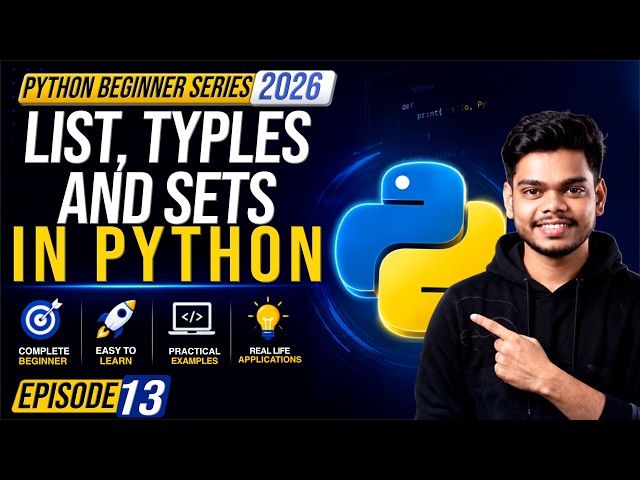 Python Lists, Tuples And Sets Explained In Tamil | Python Beginner Series In Tamil 2026