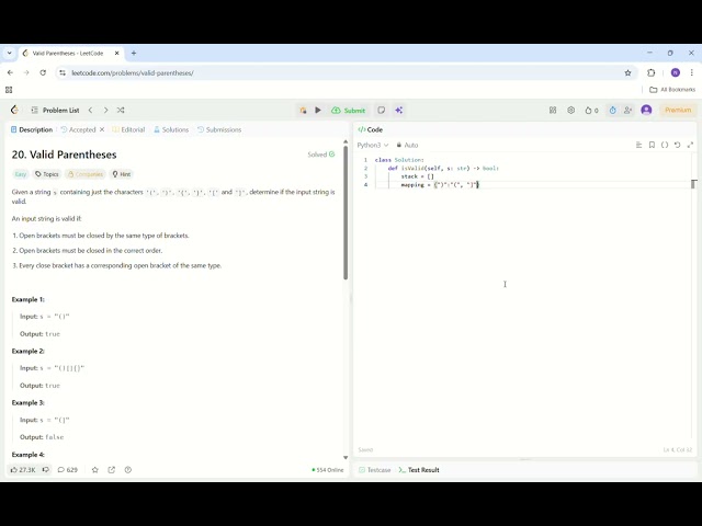 Valid Parentheses  LeetCode