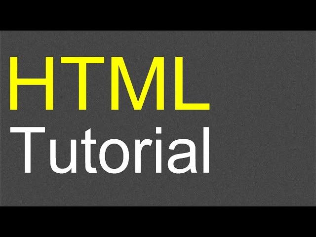 HTML Tutorial for Beginners - 00 - Introduction to HTML