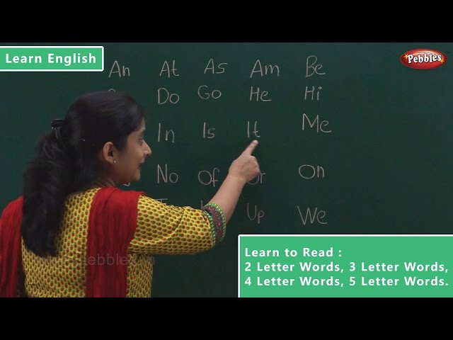 Reading 2 Letter Words | 3 Letter Words | 4 Letter Words | 5 Letter Words | Learn English