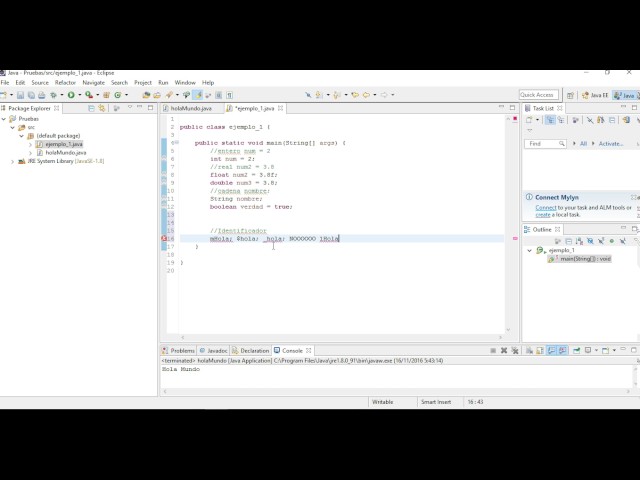 6 - Iniciación a la programación Java: Identificadores