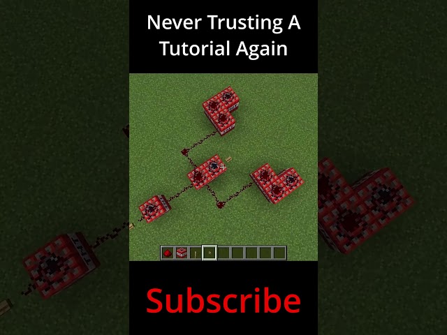 Never Trusting A Tutorial Again  #minecraft #memes #gaming