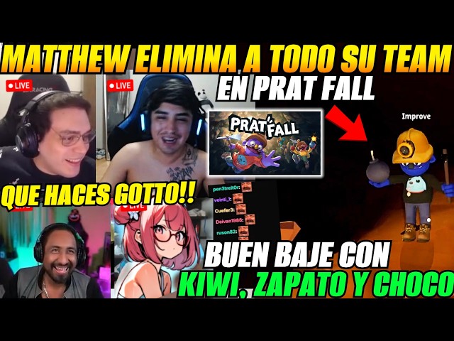 😂MATTHEW ELIMINATES HIS WHOLE TEAM in PRAT FALL😂NONSTOP LAUGHS party with KIWI, SACRED, CHOCO
