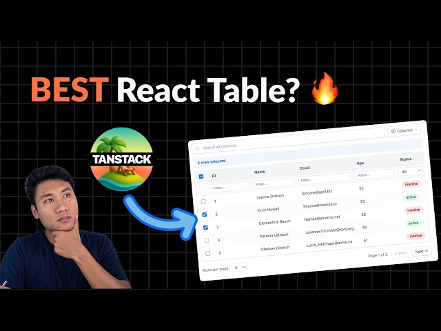The BEST React Table Library (TanStack Table)